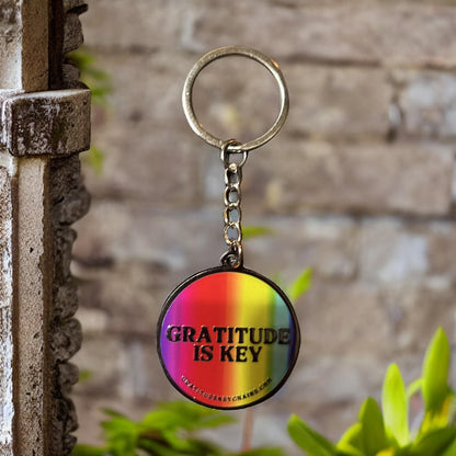 Rainbow Smiley Keychain