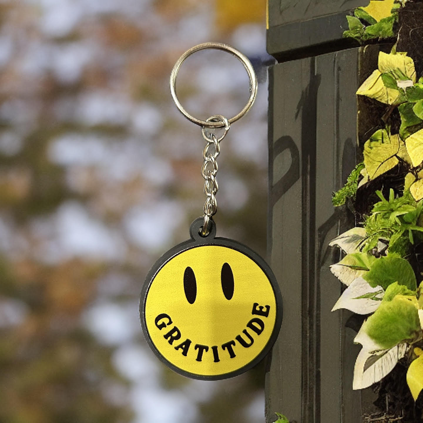 Yellow Smiley Keychain